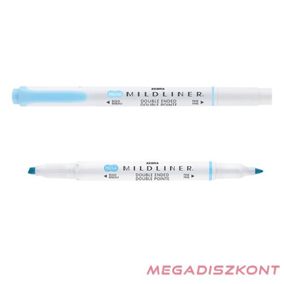 Szövegkiemelő kétvégű ZEBRA Mildliner fluorescent 1,4-4,0 mm kék