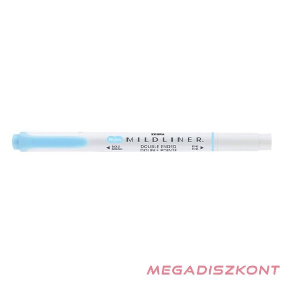 Szövegkiemelő kétvégű ZEBRA Mildliner fluorescent 1,4-4,0 mm kék
