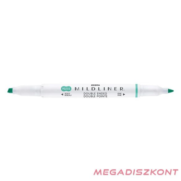 Szövegkiemelő kétvégű ZEBRA Mildliner fluorescent 1,4-4,0 mm kékeszöld