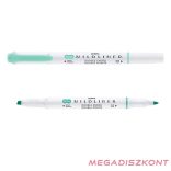 Szövegkiemelő kétvégű ZEBRA Mildliner fluorescent 1,4-4,0 mm kékeszöld