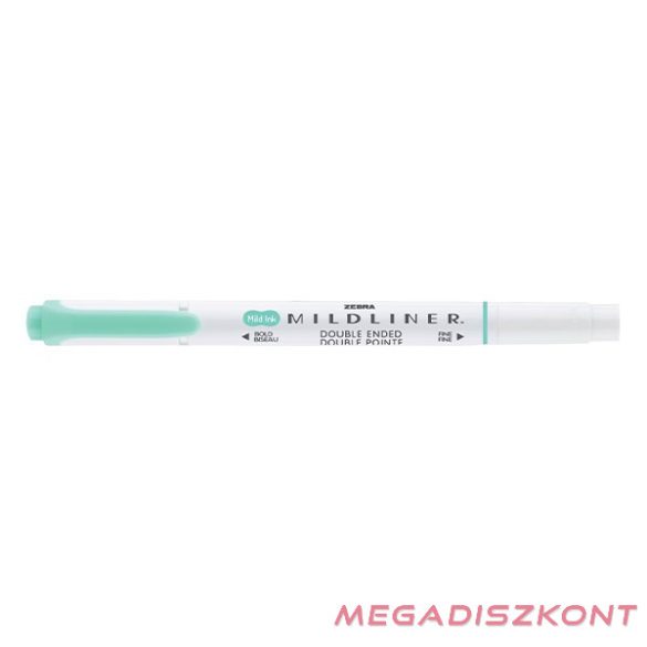 Szövegkiemelő kétvégű ZEBRA Mildliner fluorescent 1,4-4,0 mm kékeszöld