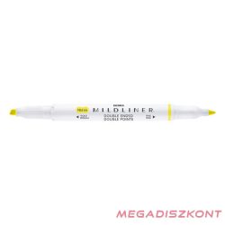   Szövegkiemelő kétvégű ZEBRA Mildliner fluorescent 1,4-4,0 mm sárga