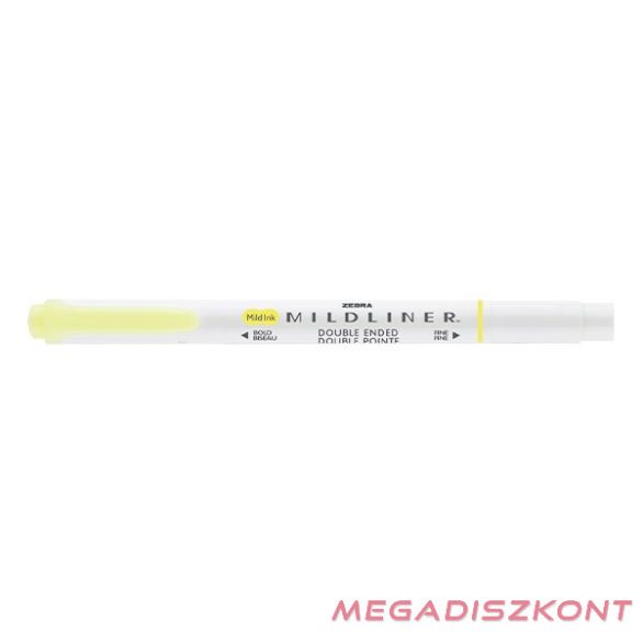 Szövegkiemelő kétvégű ZEBRA Mildliner fluorescent 1,4-4,0 mm sárga