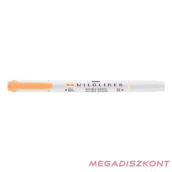 Szövegkiemelő kétvégű ZEBRA Mildliner fluorescent 1,4-4,0 mm narancssárga