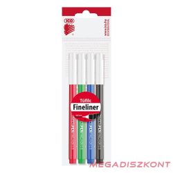 Tűfilc ICO TintenPen átlátszó kupakkal 0,5mm 4 darabos