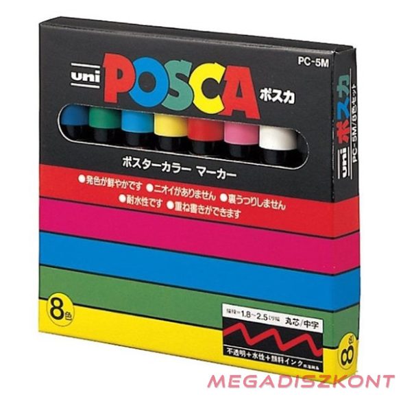 Filctoll UNI Posca PC-5M 8 darabos