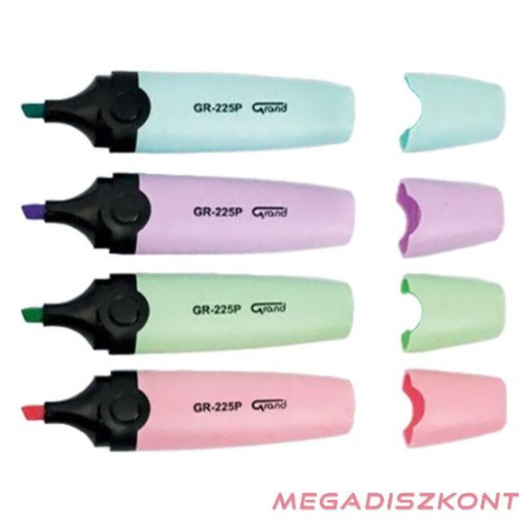 Szövegkiemelő készlet GRAND 4 darabos pasztell színek