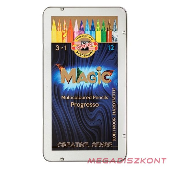 Varázsceruza KOH-I-NOOR 8772  Progresso hengeres 12 darabos