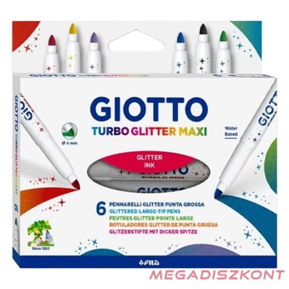 Filctoll GIOTTO Turbo maxi csillámos 6 darabos