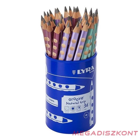 Grafitceruza LYRA Groove jumbo metál B 36 darabos