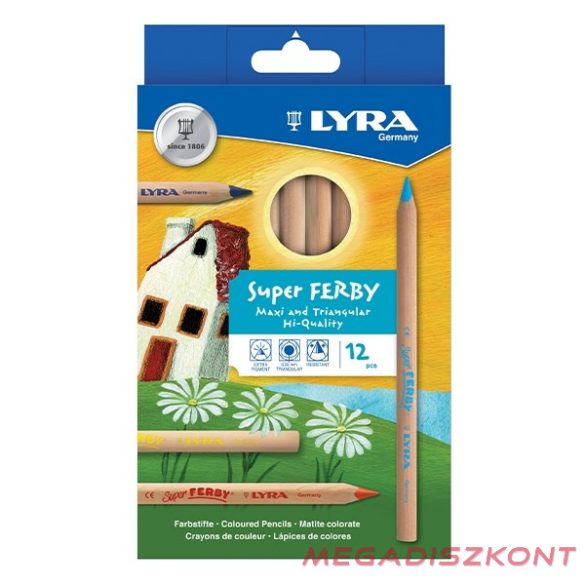 Színes ceruza LYRA Super ferby natúr 12 darabos