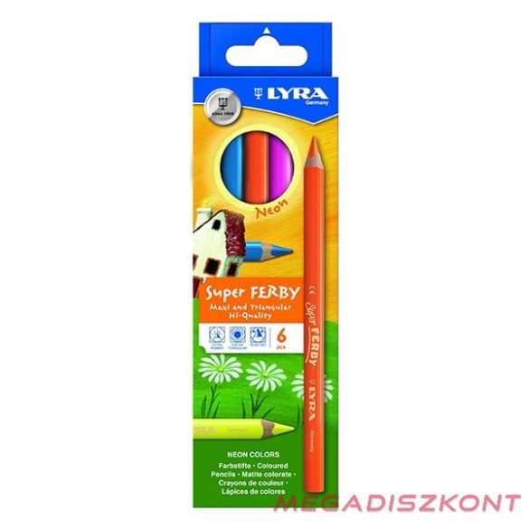 Színes ceruza LYRA Super ferby neon 6 darabos