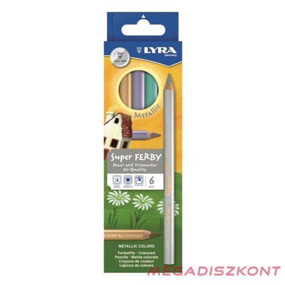 Színes ceruza LYRA Super ferby metál 6 darabos