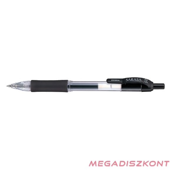Zseléstoll ZEBRA Sarasa Retractable nyomógombos 0,5 mm fekete