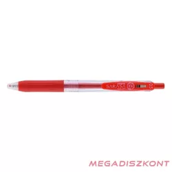   Zseléstoll ZEBRA Sarasa Retractable nyomógombos 0,5 mm piros
