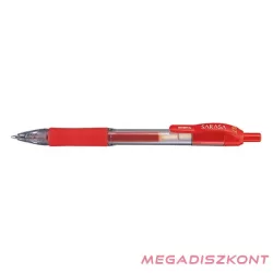   Zseléstoll ZEBRA Sarasa Retractable nyomógombos 0,7 mm piros