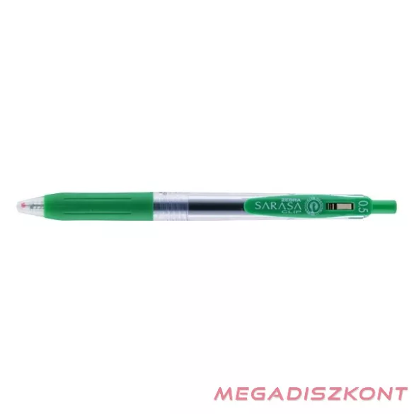 Zseléstoll ZEBRA Sarasa nyomógombos 0,5 mm sötétzöld