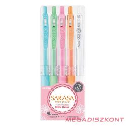   Zseléstoll készlet ZEBRA Sarasa Clip Milk nyomógombos 0,5 mm 5 darabos