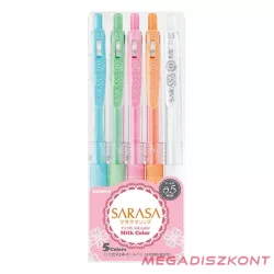   Zseléstoll készlet ZEBRA Sarasa Clip Milk nyomógombos 0,5 mm 5 darabos