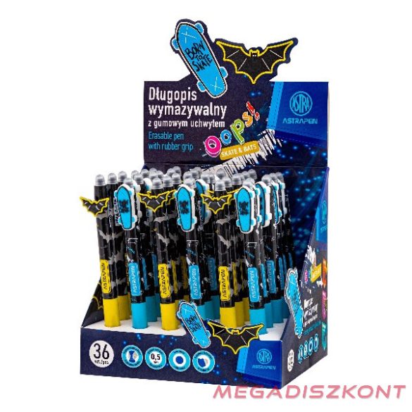 Golyóstoll ASTRA PEN radírozható Skate & Bats 0,5 mm