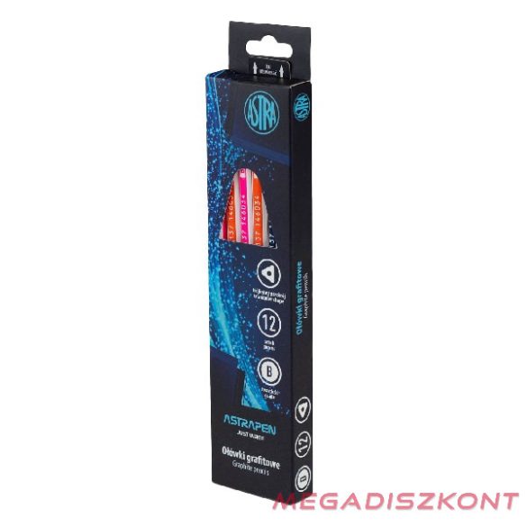 Grafitceruza ASTRA PEN radíros neon B