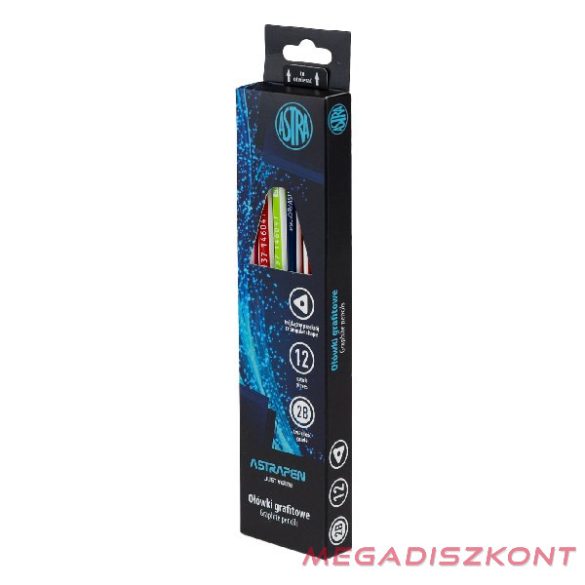 Grafitceruza ASTRA PEN radíros neon 2B
