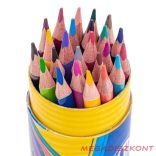 Színes ceruza ASTRA háromszögletű henger dobozban hegyezővel 24 színű