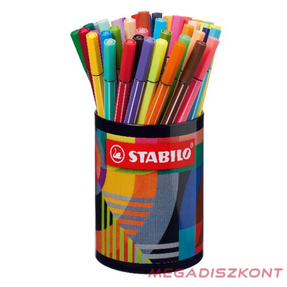 Filctoll STABILO Pen 68 Arty henger alakú 45 darabos