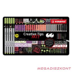   Flictoll STABILO Cretive Tips Arty Pasztell fémdobozos 30 darabos