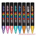Filctoll UNI Posca PC-5M metál színek 8 darabos