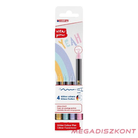 Filctoll EDDING 1200 csillámos 4 darabos