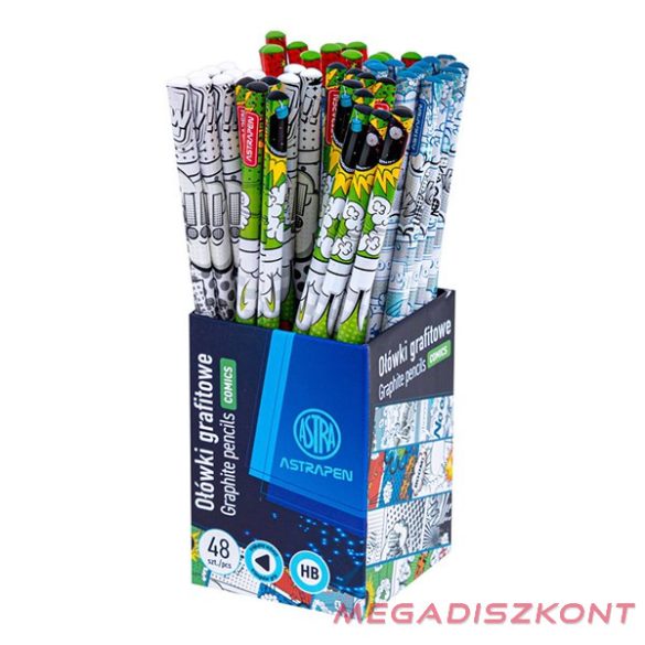 Grafitceruza ASTRA PEN Comics háromszögletű HB 48 darabos