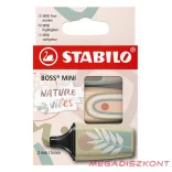 Szövegkiemelő készlet STABILO Boss Mini Naturevibes 3 darabos