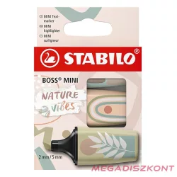   Szövegkiemelő készlet STABILO Boss Mini Naturevibes 3 darabos