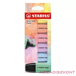 Szövegkiemelő készlet STABILO Boss Mini Pastel 6 darabos
