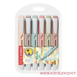   Szövegkiemelő készlet STABILO Swing Cool Naturecolors 6 darabos