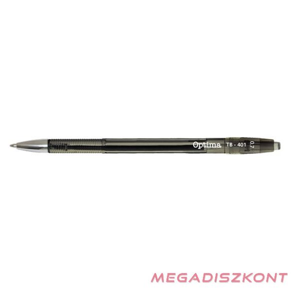 Golyóstoll OPTIMA nyomógombos TB 401 0,7 mm fekete