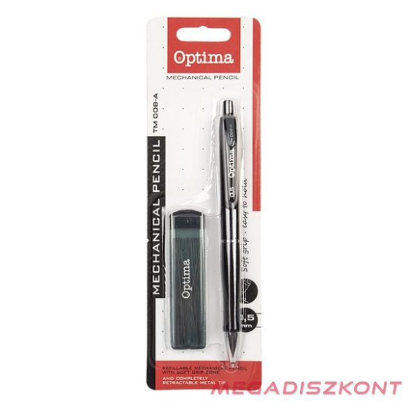 Nyomósirón OPTIMA 0,5mm fekete + grafitbél 0,5mm HB