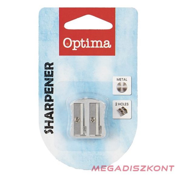 Hegyező OPTIMA fém bordázott fogórész 2 lyukú 1db/bliszter