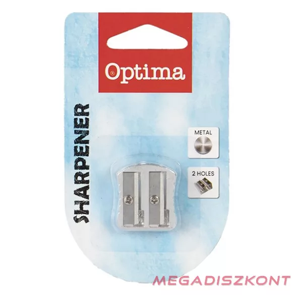 Hegyező OPTIMA fém bordázott fogórész 2 lyukú 1db/bliszter