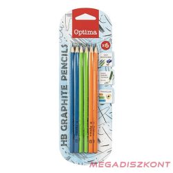 Grafitceruza OPTIMA HB háromszögletű 6 darabos