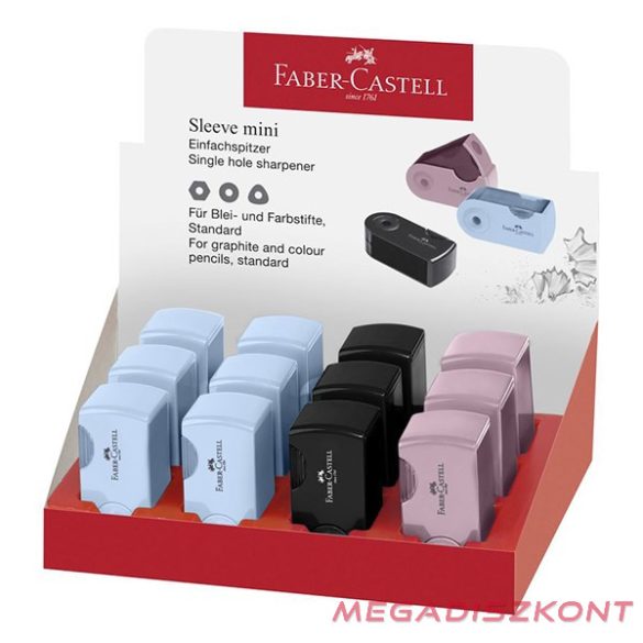 Hegyező FABER-CASTELL Sleeve mini 1 lyukú tartályos Harmónia színekben
