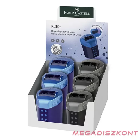 Hegyező FABER-CASTELL RollOn pöttyös 2 lyukú tartályos vegyes színekben