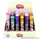 Golyóstoll NEBULO 0,7 mm 10 színű Funny Animals