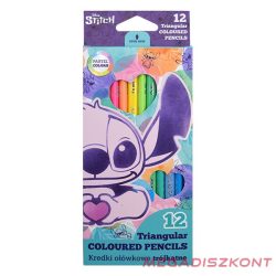   Színes ceruza COOLPACK Lilo és Stitch háromszögletű  12 darabos pasztell dobozos