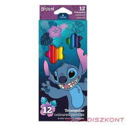   Színes ceruza COOLPACK Lilo és Stitch háromszögletű  12 darabos kék dobozos
