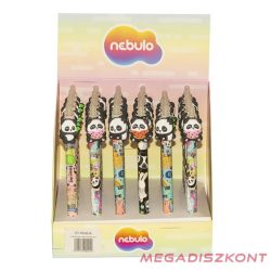 Zseléstoll NEBULO nyomógombos radírozható 0,7 mm Panda