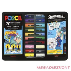 Filctoll UNI Posca Manga Hero vegyes fémdobozos 20 darabos