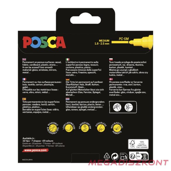 Filctoll UNI Posca PC-5M Manga Hero 8 darabos