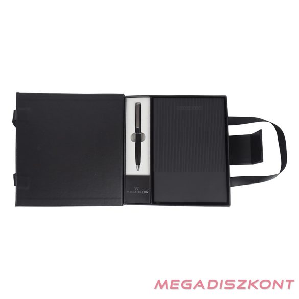 Golyóstoll WELLINGTON Oxford jegyzettömbbel díszdobozban fekete
